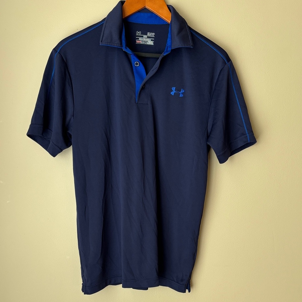 Under Armour Men's Polo golf short sleeve shirt navy blue - Small